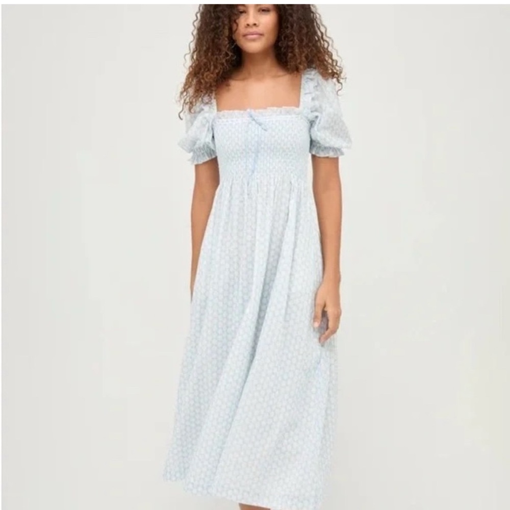 The Scarlett Midi Dress in Powder Blue